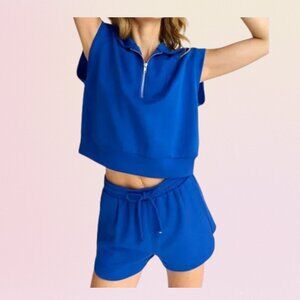 Paper Moon Blake Half Zip Lounge Set – Blue (L)